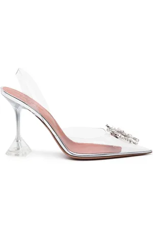 Amina Muaddi Zapatos Begum Glass con tacón de 95mm