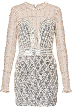 Balmain Vestido corto con cuentas