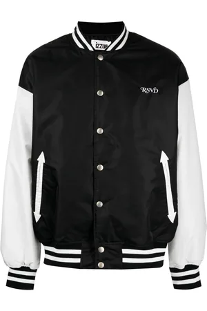 Izzue Chaqueta bomber con texto bordado