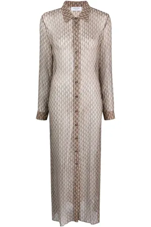 Marine Serre Vestido camisero Moon Diamant