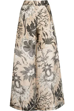 BIYAN Pantalones palazzo con estampado floral