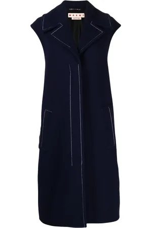 Marni Abrigo con botones y costura en contraste