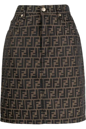Fendi Minifalda con monograma Zucca 1990-2000