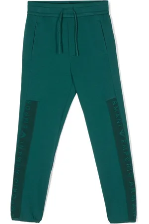 Emporio Armani Pantalones de chándal con logo en relieve
