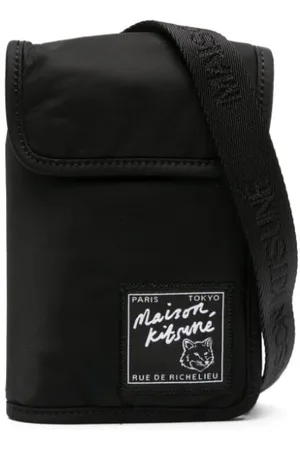 Maison Kitsuné Bolso messenger con parche del logo