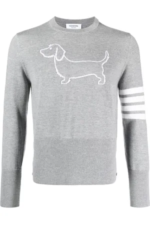 Thom Browne Jersey con motivo 4-Bar y cuello redondo
