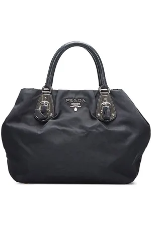 Bolsos con asa superior Mujer, Bolso Prada Symbole Grande De Tejido  Jacquard Negro/Beige