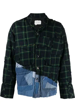 GREG LAUREN Sobrecamisa con diseño patchwork