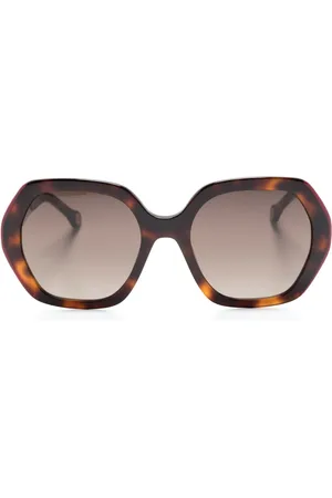 Carolina Herrera Gafas de sol oversize con efecto de carey