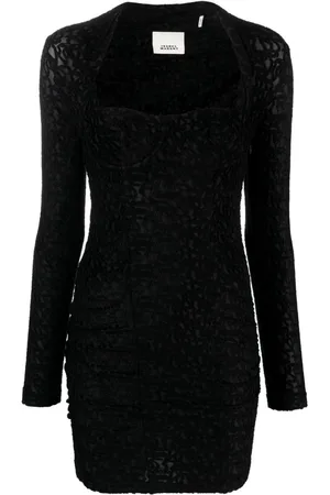 Isabel Marant Vestido Dilia corto con encaje bordado