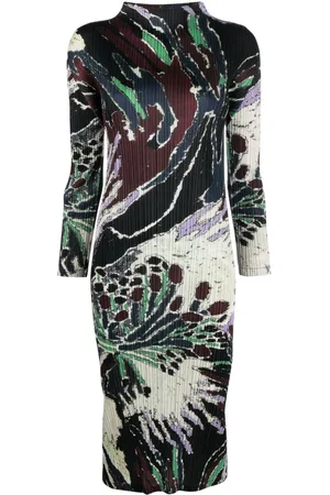 PLEATS PLEASE ISSEY MIYAKE Vestido midi Frosty Forest