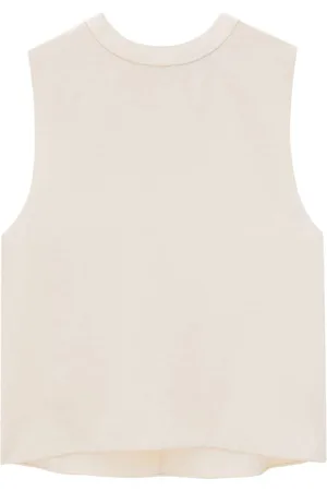 Saint Laurent Top con cuello redondo