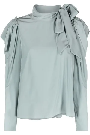 ULLA JOHNSON Blusa con lazo fruncido