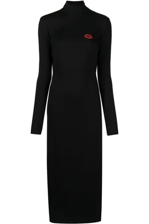 DAVID KOMA Vestido midi con espalda descubierta