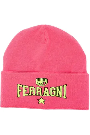Chiara Ferragni Gorro con logo en intarsia