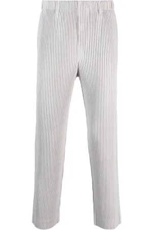 Issey Miyake Pantalones rectos con efecto plisado