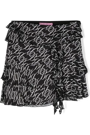 MISS BLUMARINE Minifalda con monograma estampado