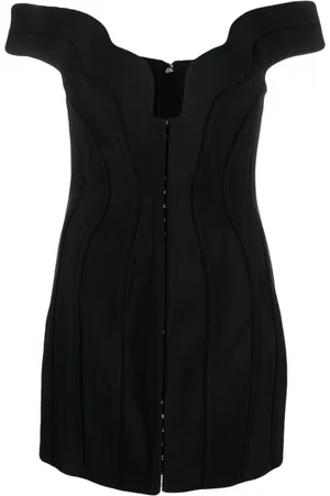 MUGLER Vestido corto con detalle ondulado