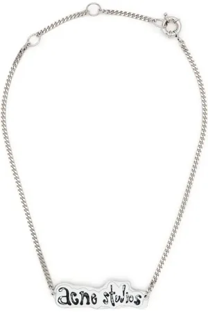 Acne Studios Collar de cadena con colgante del logo