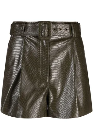 Twin-Set Pantalones cortos con efecto de piel de serpiente