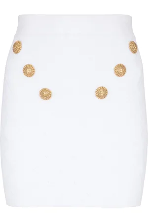 Balmain Minifalda de punto fino 6-Button
