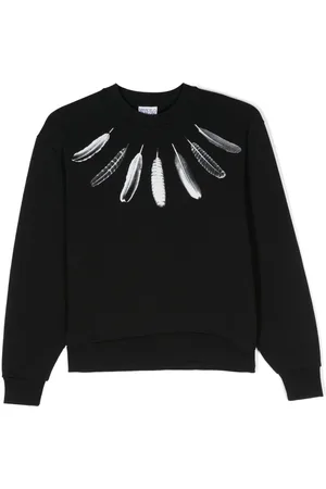 MARCELO BURLON Sudadera con plumas estampadas