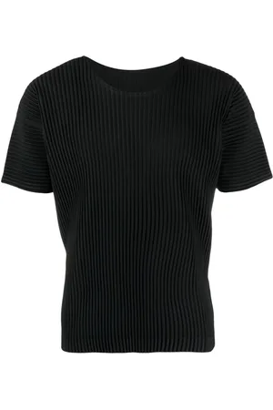 Issey Miyake Camiseta con efecto plisado