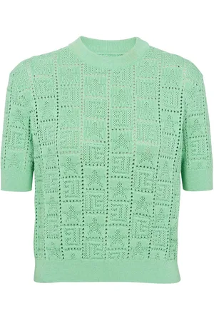 Balmain Top con monograma en jacquard