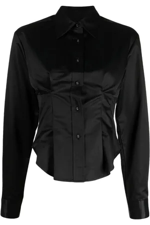 Cynthia Rowley Camisa slim con ribete de satén