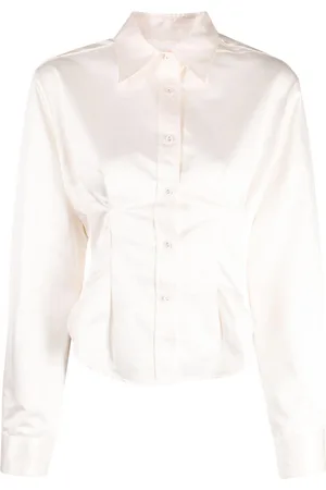 Cynthia Rowley Camisa con pliegues y botones