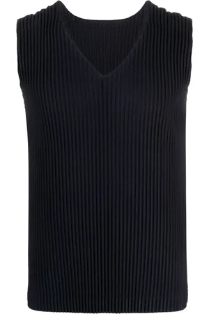 Issey Miyake Top con efecto plisado