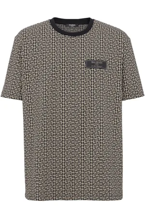 Balmain Camiseta con monograma en jacquard