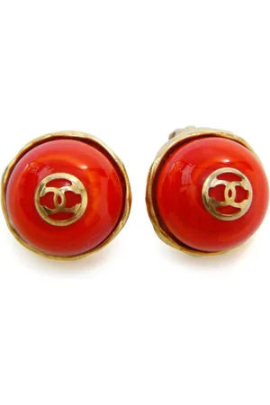 CHANEL Pendientes de clip con logo 1984-1992