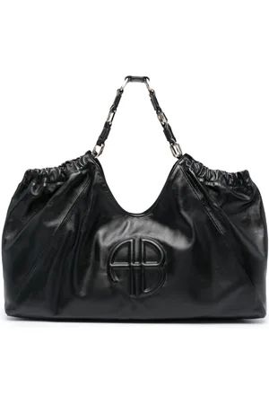 ANINE BING Bolso shopper con logo en relieve