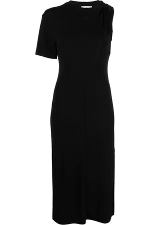 Courrèges Vestido midi asimétrico