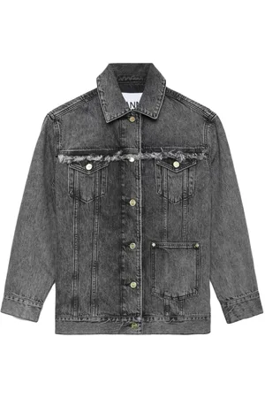 Ganni Chaqueta deshilachada con efecto lavado