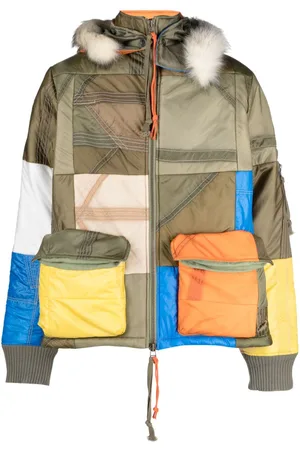 GREG LAUREN Chaqueta Parachute Scrapwrk con paneles colour block