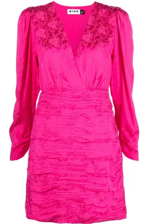 RIXO London Vestido corto con cuello en V