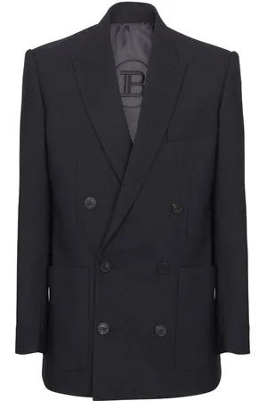 Balmain Blazer con monograma en jacquard
