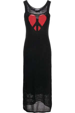 Moschino Vestido de punto flojo con cuello redondo