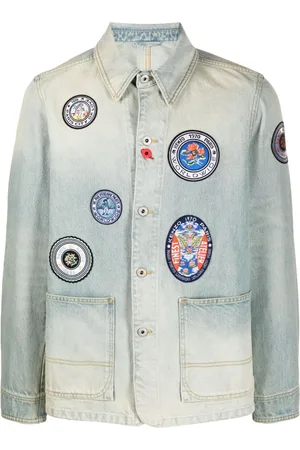 Kenzo Chaqueta vaquera con distintivos Travel