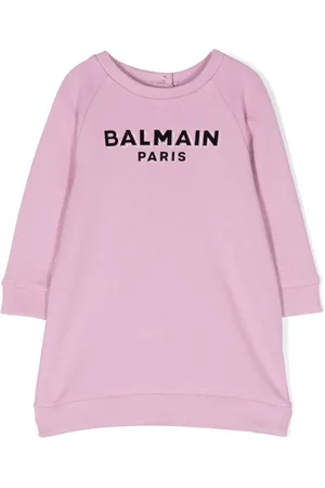 Balmain Vestido con logo estampado