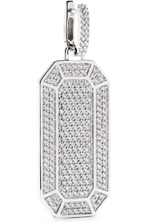 Eera Pendiente Big Tokyo en oro blanco de 18kt con diamantes