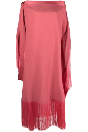 ‎Taller Marmo‎ Vestido midi de crepé con flecos