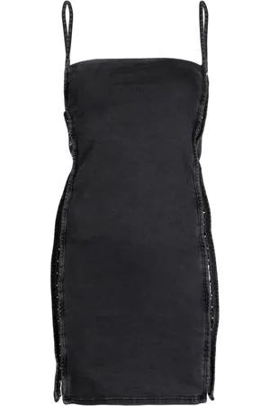 Y / PROJECT Vestido vaquero corto con detalle de corchetes