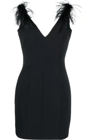 Pinko Vestido con detalle de plumas