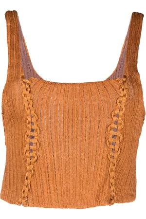 Isa Boulder Top corto con cuello cuadrado