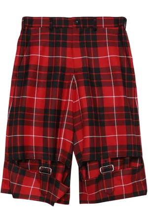 Comme des Garçons Pantalones cortos a cuadros tartán