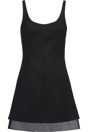 Prada Vestido esmaltado con logo triangular