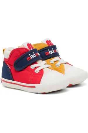 Miki House Zapatillas con logo bordado y diseño colour block